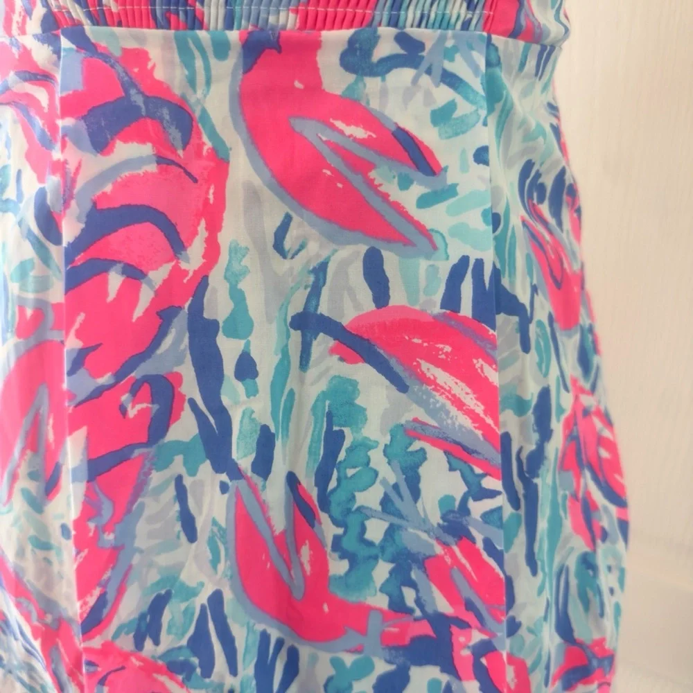 LILLY PULITZER EASTON DRESS COSMIC CORAL "CRACKED UP" Size 00 - Picture 9 of 16